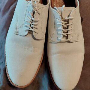 Vintage White Buckskin Walk Over Shoes by Geo E Keith